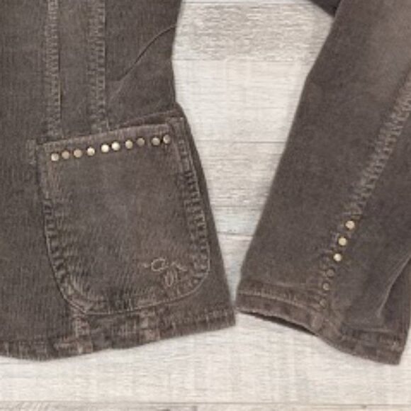 Vintage Guess Jeans * Womens Brown Studded Corduroy Jacket * Sz M - Picture 7 of 11